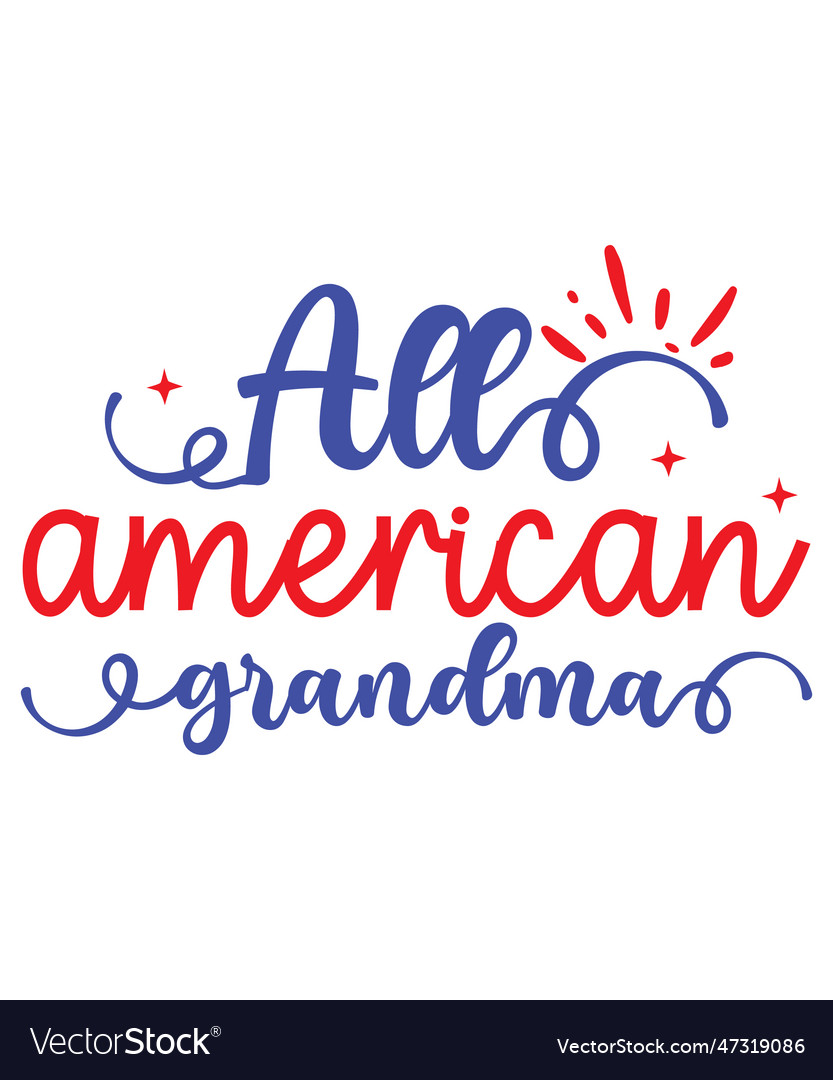 All American Grandma Royalty Free Vector Image