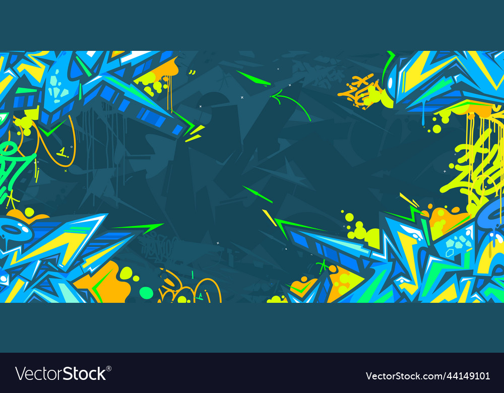 Abstract Urban Street Art Graffiti Style Vector Image