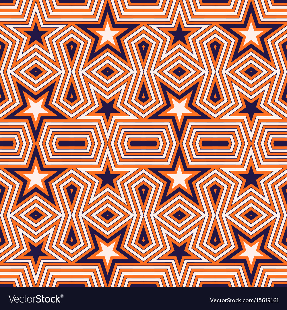 Geometric Seamless Pattern With Stars Royalty Free Vector