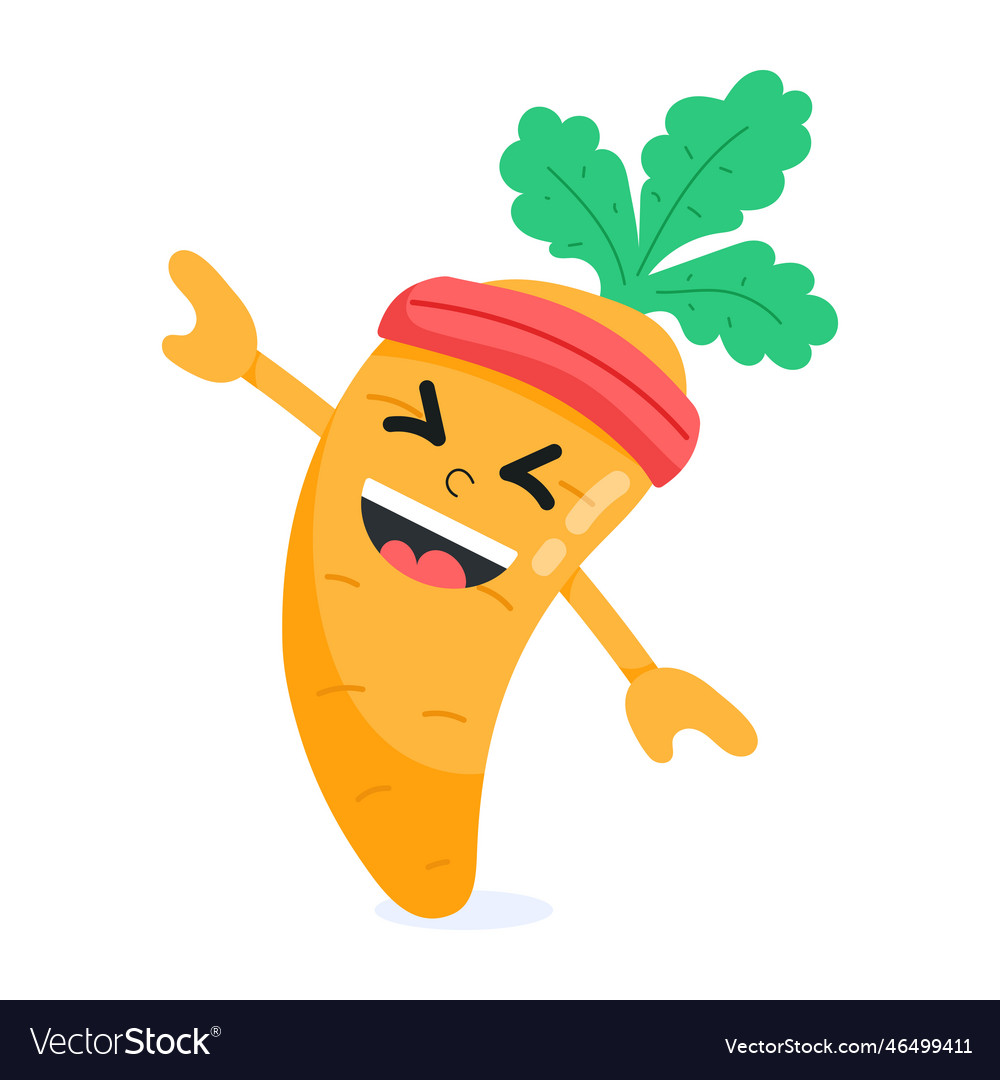 Cute Carrot Royalty Free Vector Image VectorStock