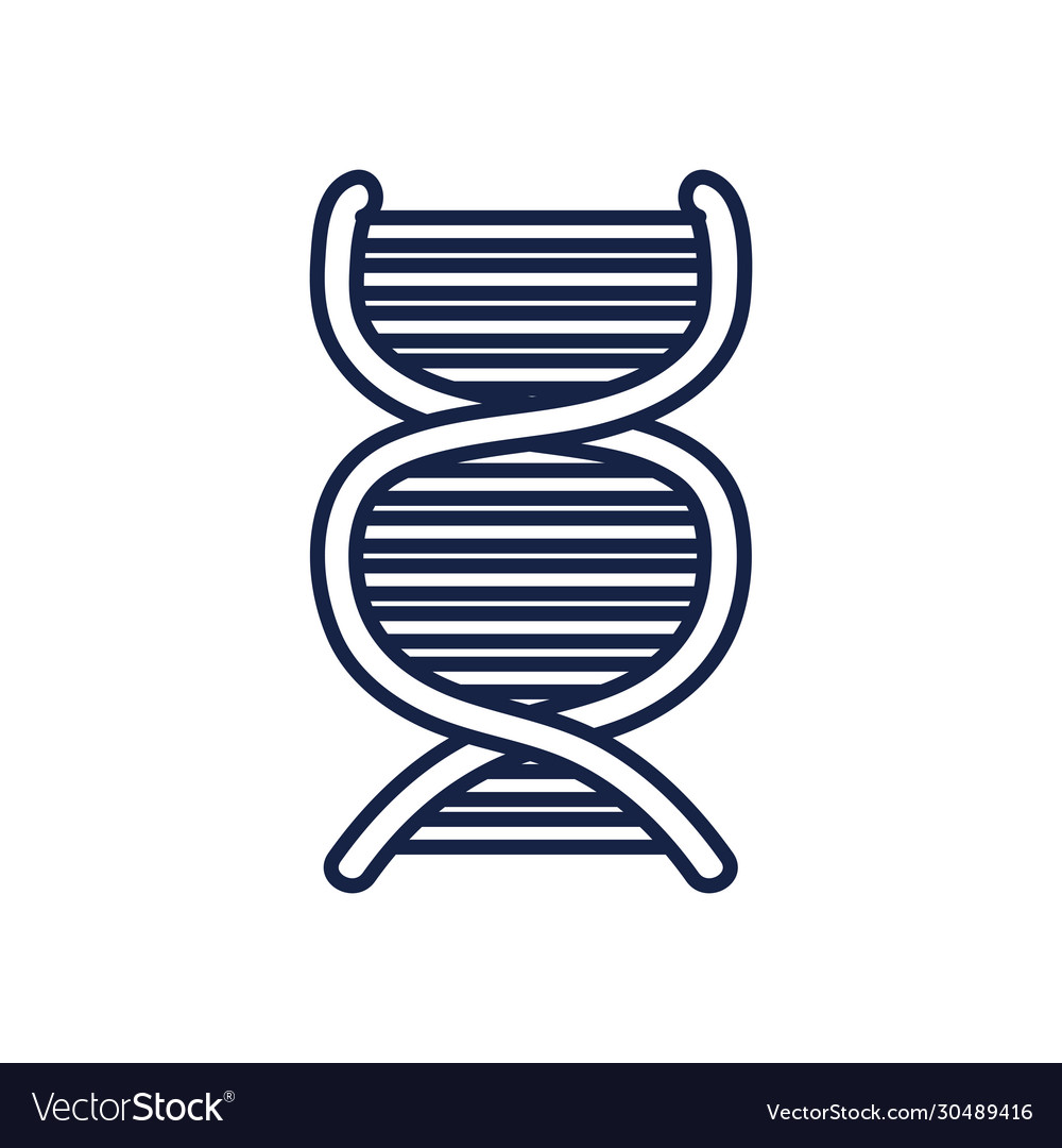 Isolated Dna Structure Line Style Icon Royalty Free Vector