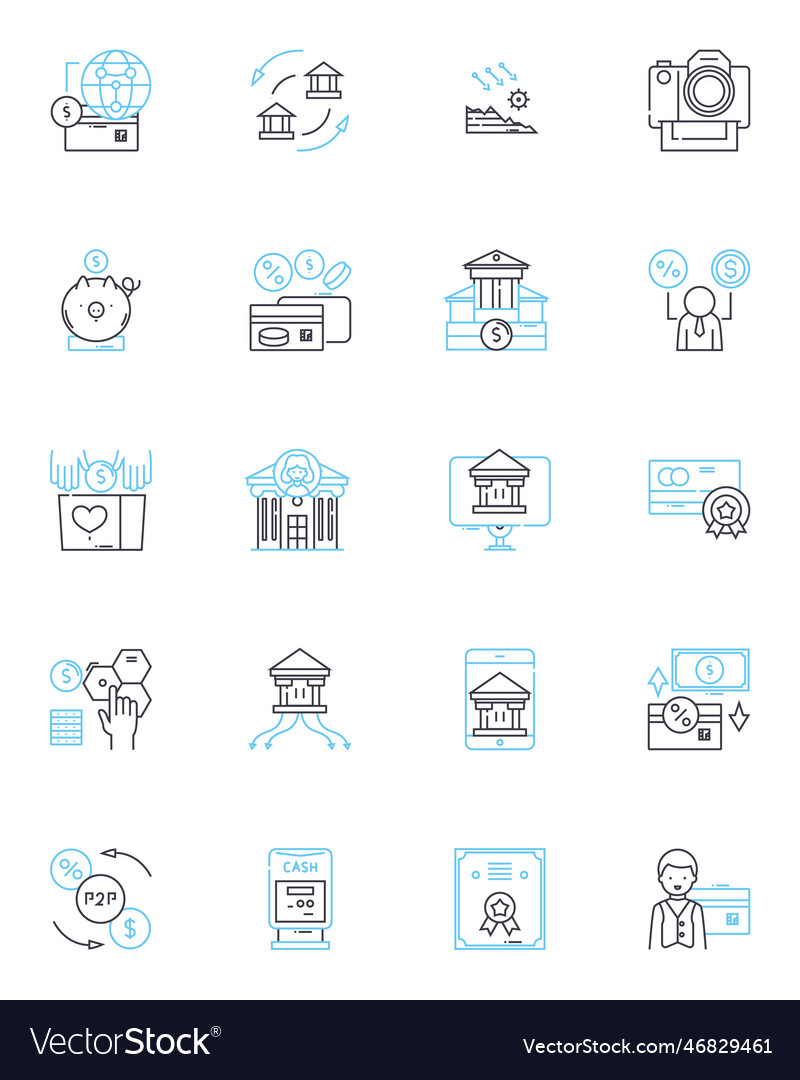 Risk Assessment Linear Icons Set Probability Vector Image