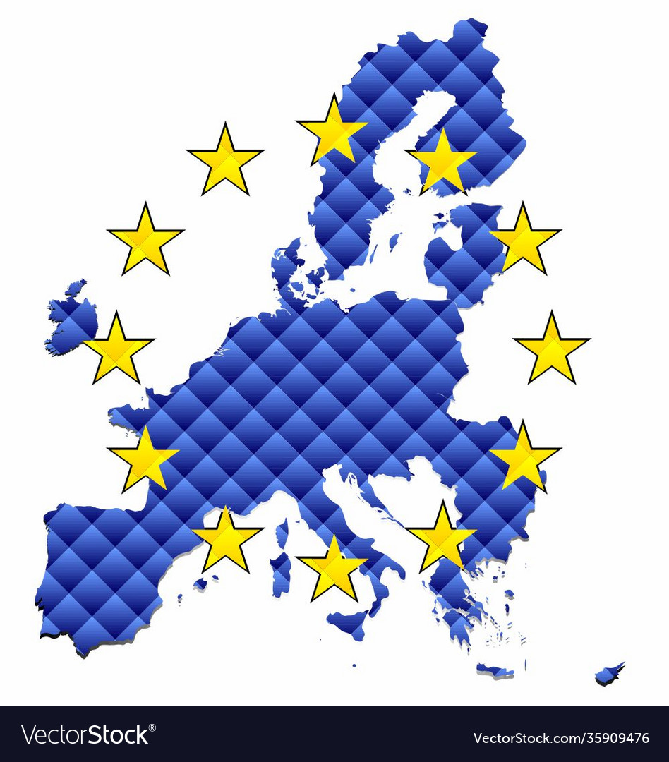 Mosaic Map European Union Royalty Free Vector Image