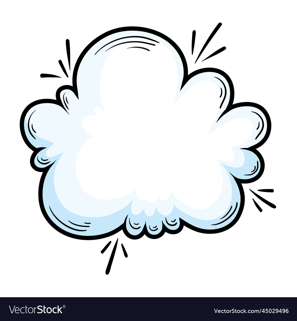 Cloud Pop Art Style Royalty Free Vector Image Vectorstock