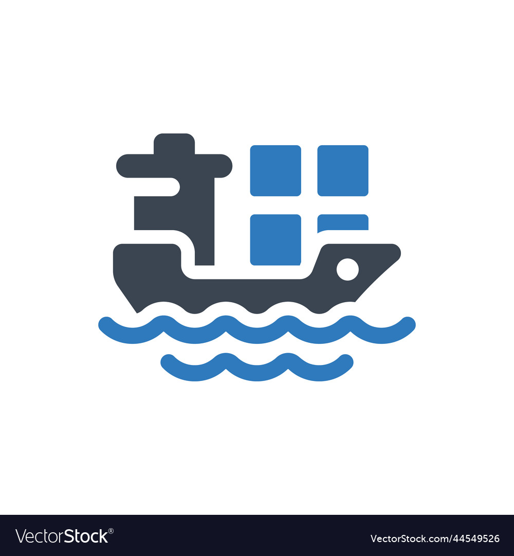 Cargo Ship Icon Royalty Free Vector Image VectorStock