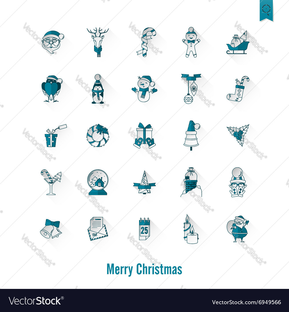 Christmas And Winter Icons Collection Royalty Free Vector