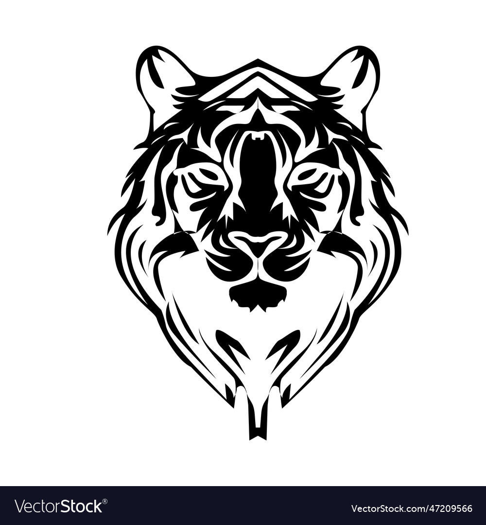 Tigerhead Logo Royalty Free Vector Image Vectorstock