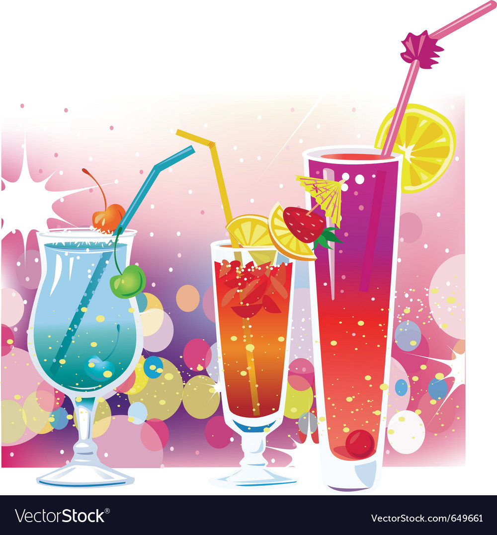 Cocktails Royalty Free Vector Image VectorStock