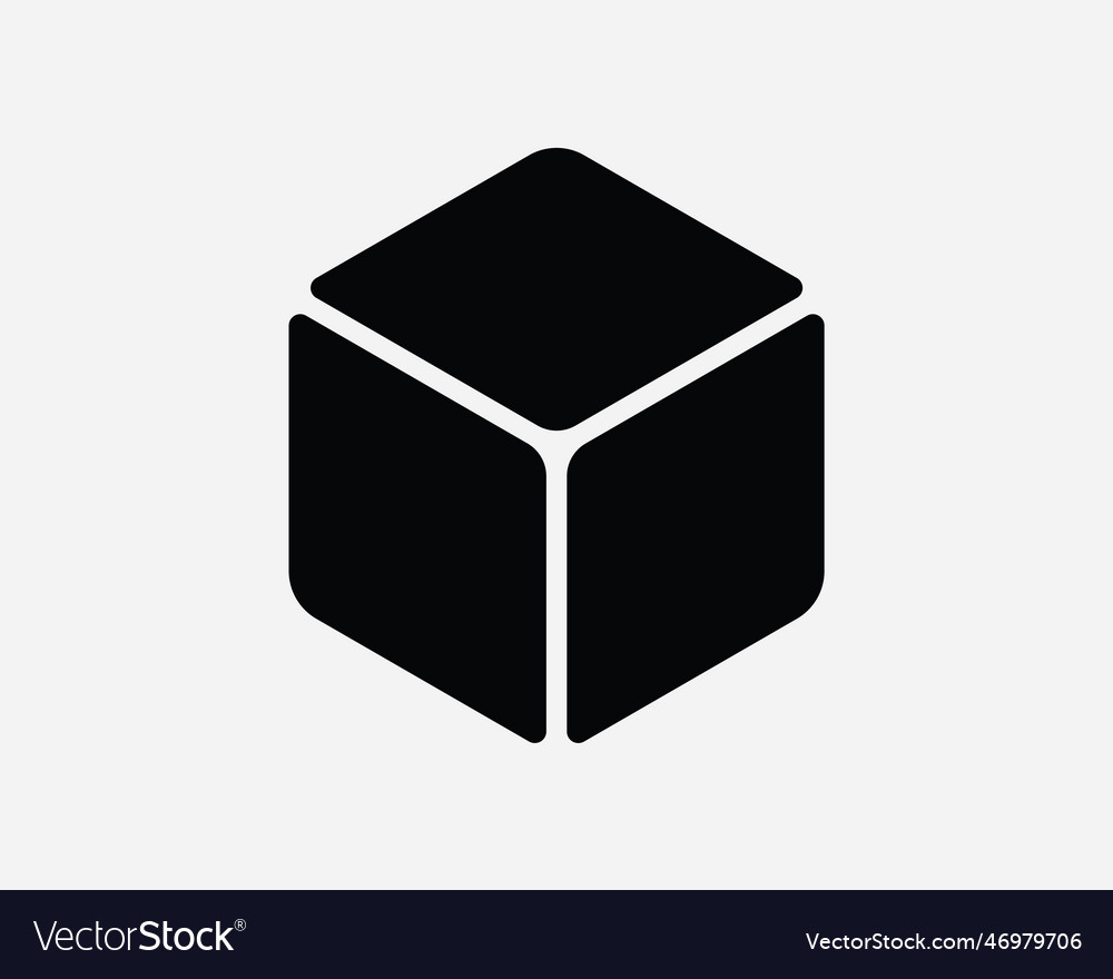 D Cube Icon Royalty Free Vector Image Vectorstock