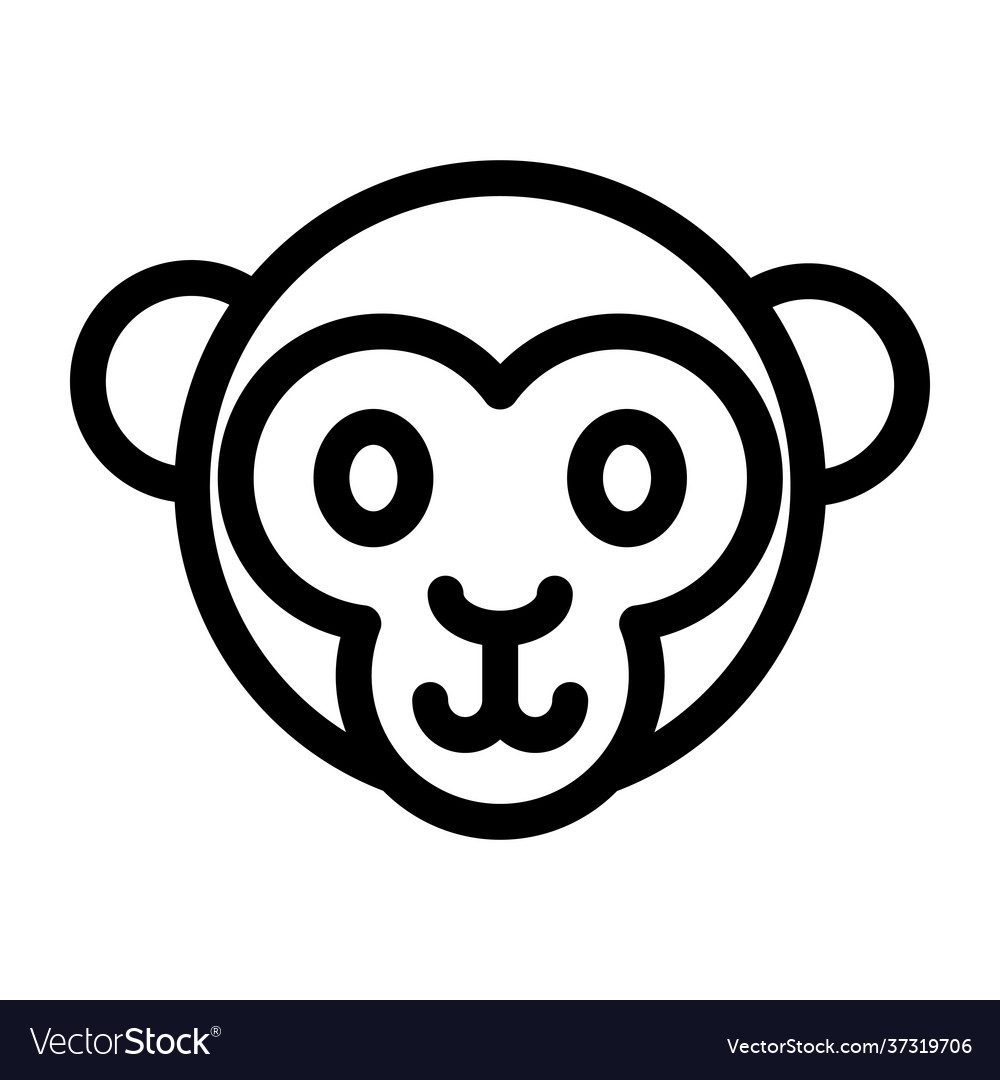 Monkey Face Royalty Free Vector Image Vectorstock