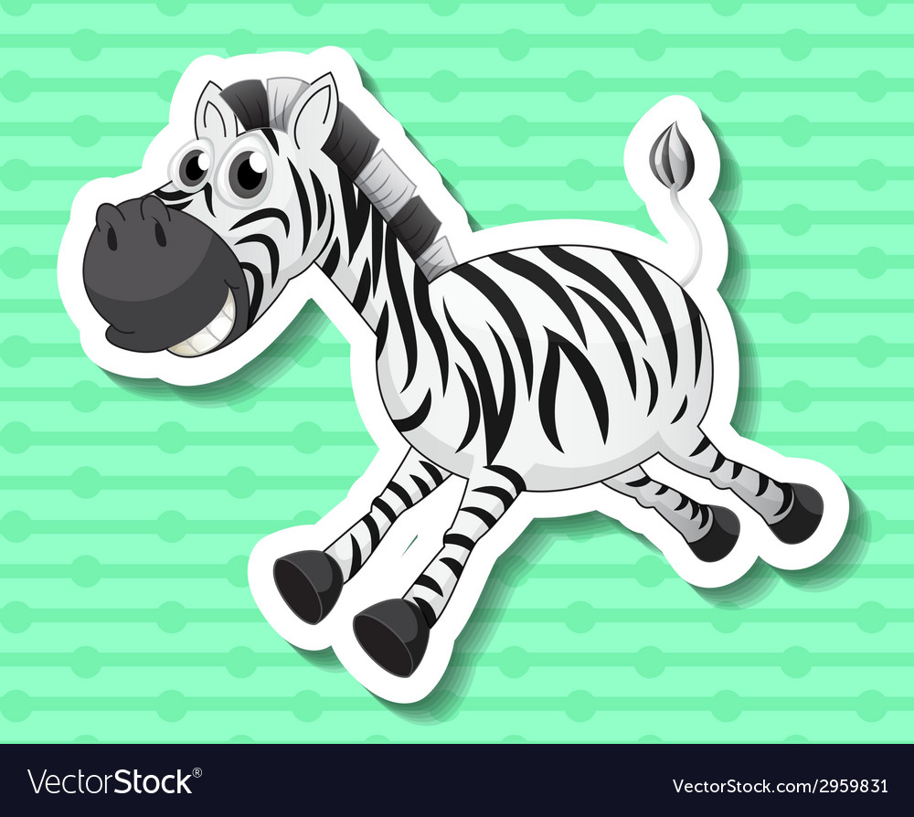 Zebra Royalty Free Vector Image Vectorstock