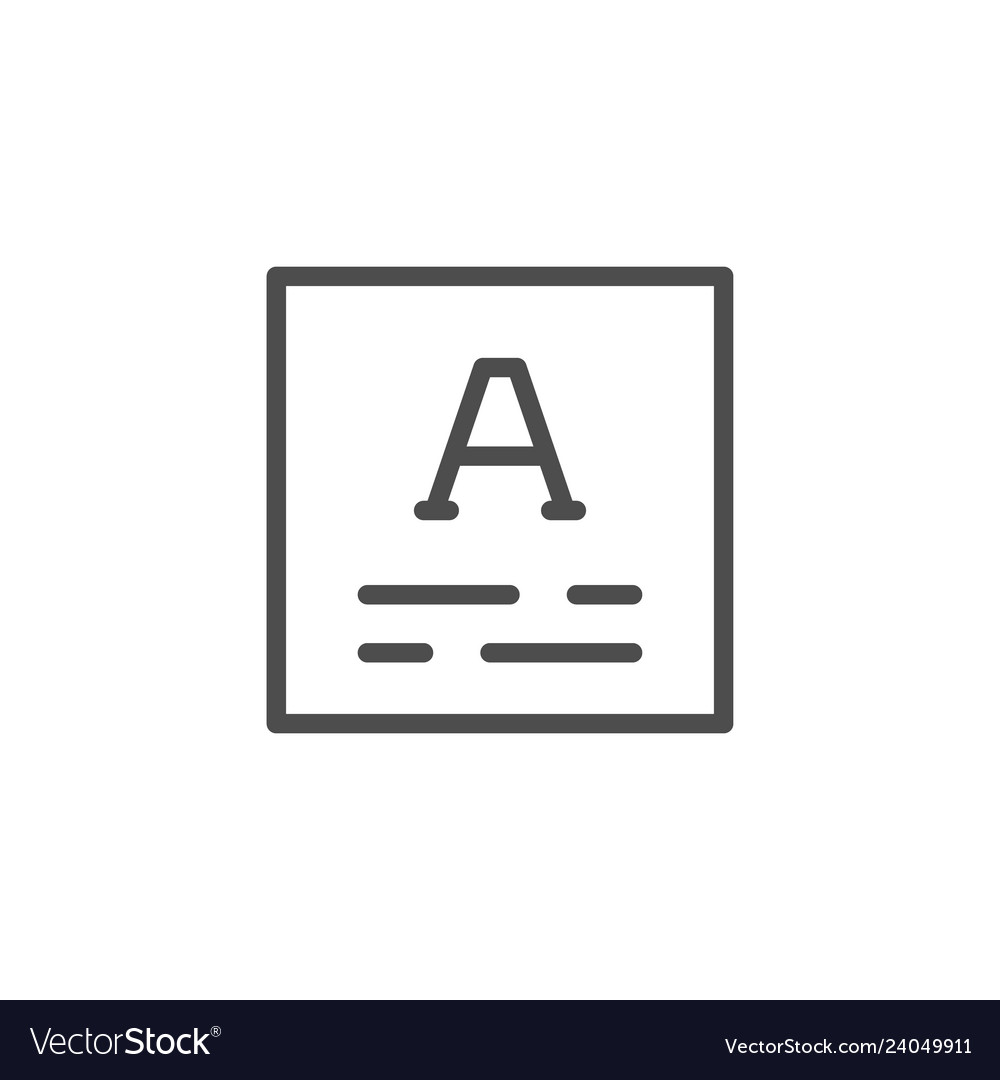 Text Line Icon Royalty Free Vector Image VectorStock