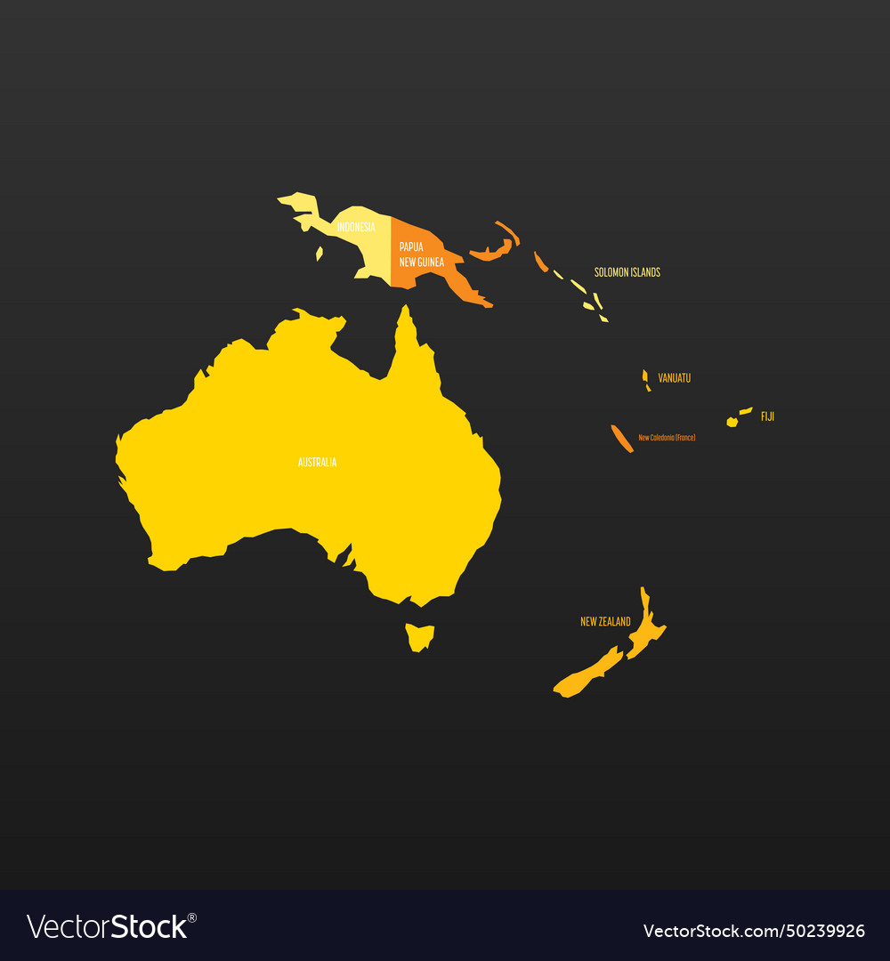 Political Map Of Australia Royalty Free Vector Image