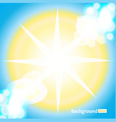 Sun Rays Orange Background Sunrise And Sunset Vector Image