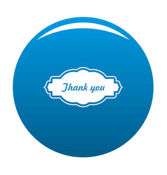 Thank You Label Icon Simple Style Royalty Free Vector Image