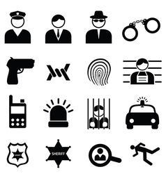 Security Safety And Crime Icons Royalty Free Vector Image