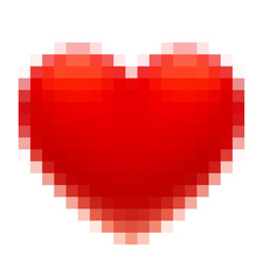 Pixel Art Heart Isolated Royalty Free Vector Image