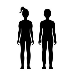 Human Front Side Silhouette Royalty Free Vector Image