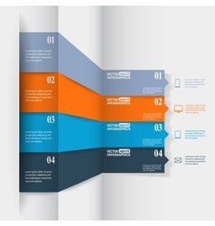 Modern Paper Infographics In A Pie Chart For Web Vector Image