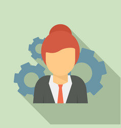 Woman Managing Skills Icon Simple Style Royalty Free Vector