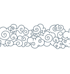 Chinese Clouds Asian Swirl Cloud Set Royalty Free Vector