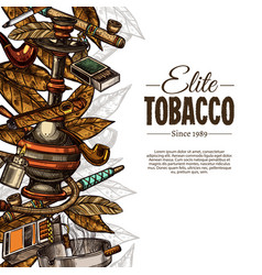 Cigars And Tobacco Vintage Tin Sign Royalty Free Vector