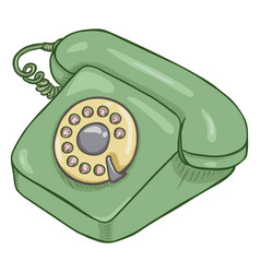 Cartoon Classic Red Rotary Telephone Royalty Free Vector