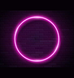 Neon Circle Futuristic Round Light Glowing Frame Vector Image