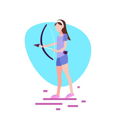 Trendy Stylized Movement Archer Sports Archery Vector Image