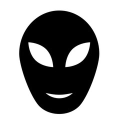 Alien Head In Monochrome Style Design Element Vector Image