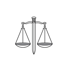 Sword Scales Of Justice Vector Images Over