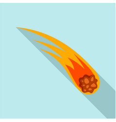 Flame Meteorite Icon Cartoon Style Royalty Free Vector Image