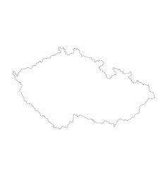 Czech Republic Country Map Silhouette Royalty Free Vector