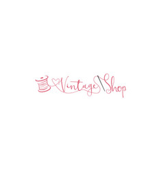 Tailor Sewing Vintage Mannequin Fashion Logo Vector Image