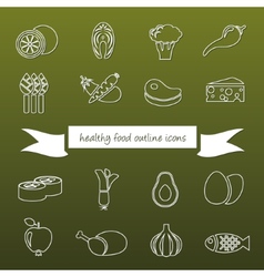 Healthy Food Icons In Circle Royalty Free Vector Image