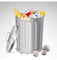 Trash Bin Full Garbage Royalty Free Vector Image