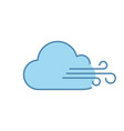 Cloudy Windy Weather Color Icon Royalty Free Vector Image