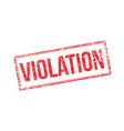 Violation Red Rubber Stamp On White Royalty Free Vector