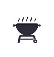 Grill House Bbq With Fire Design Element For Logo Vector Image