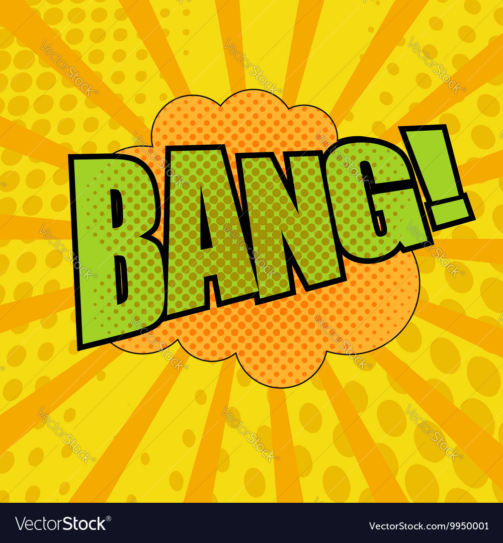 Bang comic cartoon wording Royalty Free Vector Image