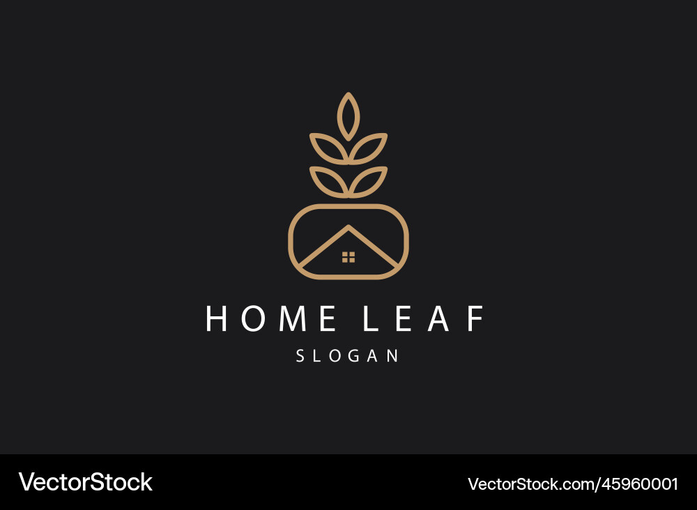 Home leaf Royalty Free Vector Image - VectorStock