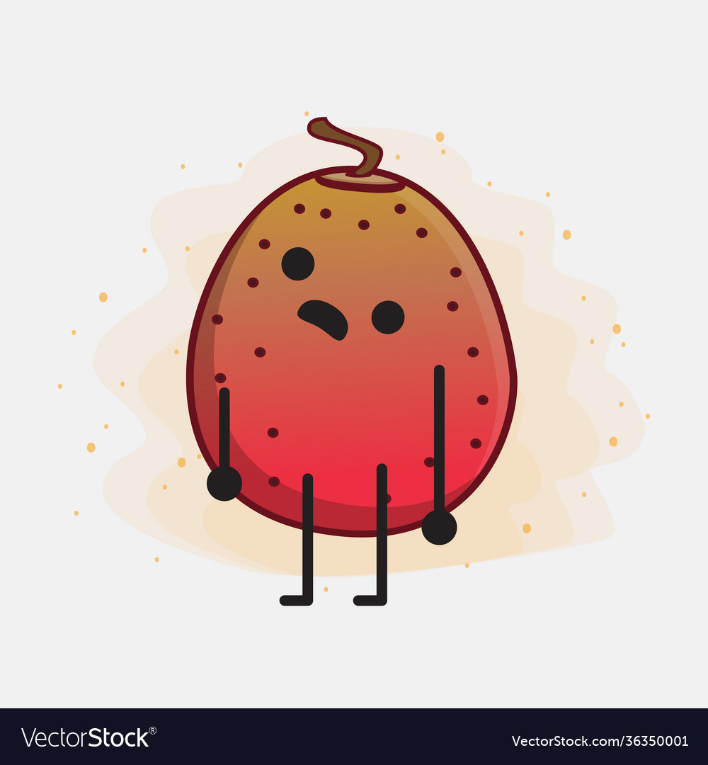 Indian fig cute character with simple face hands Vector Image