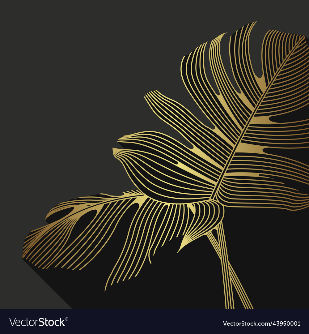 Luxury gold and nature green background vector image Luxury gold and nature green background