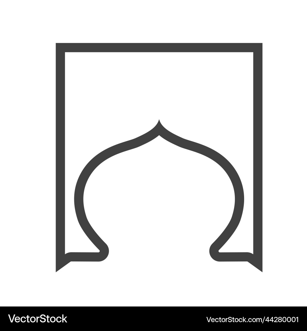 Mosque window icon Royalty Free Vector Image - VectorStock