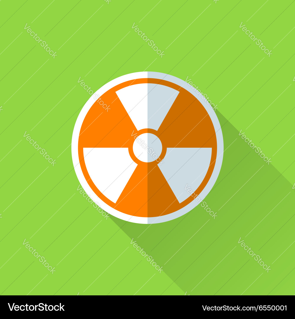 Radiation flat icon Royalty Free Vector Image - VectorStock