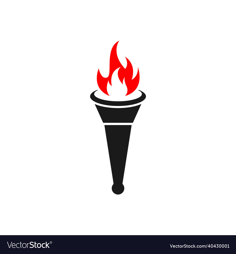 Torch icon design template isolated Royalty Free Vector