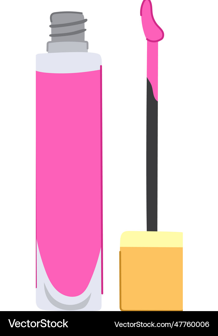 Color lipstick makeup cartoon Royalty Free Vector Image