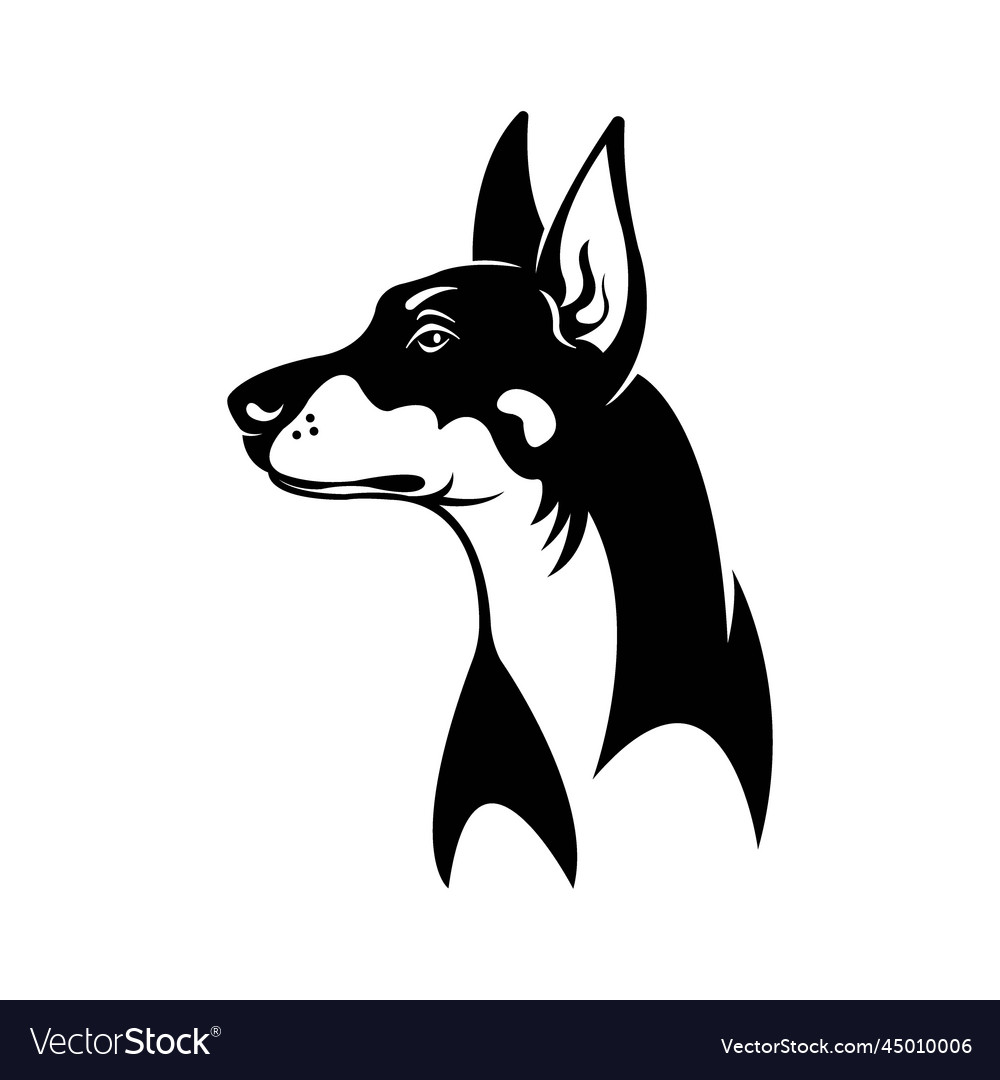 Dog profile head icon logo design template Vector Image