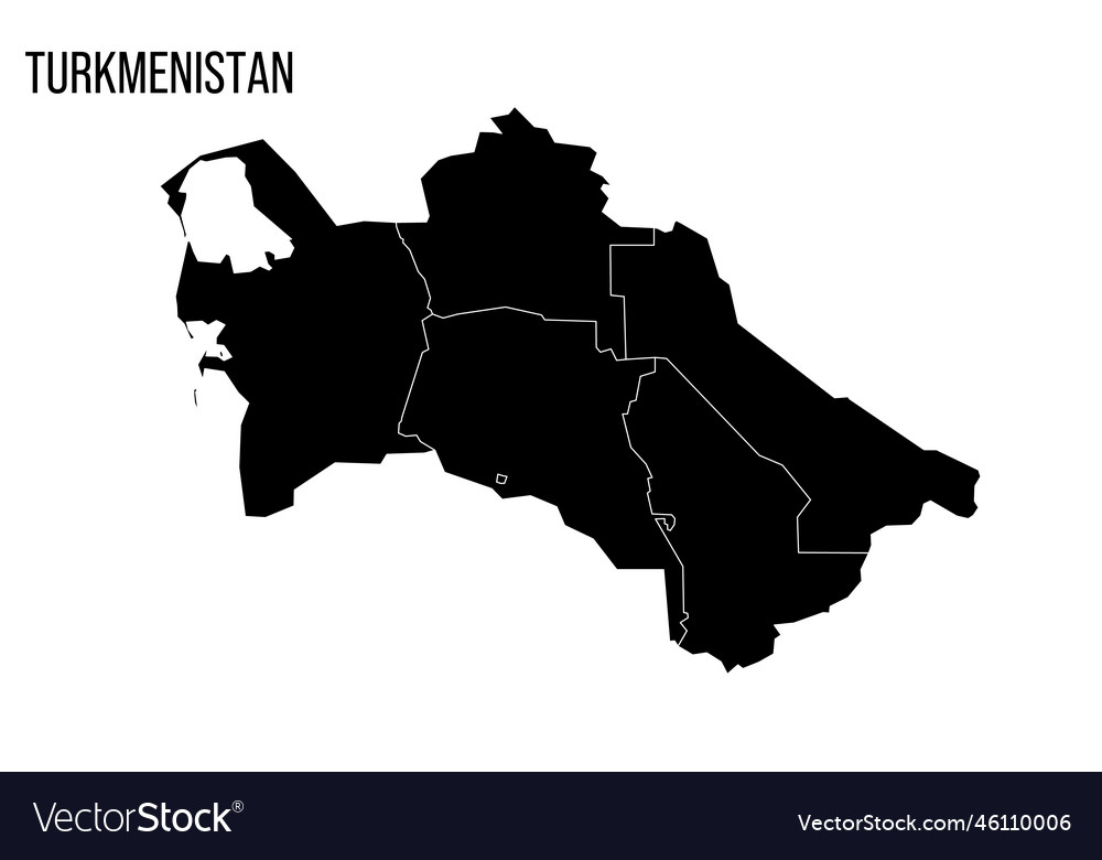 Turkmenistan political map of administrative Vector Image