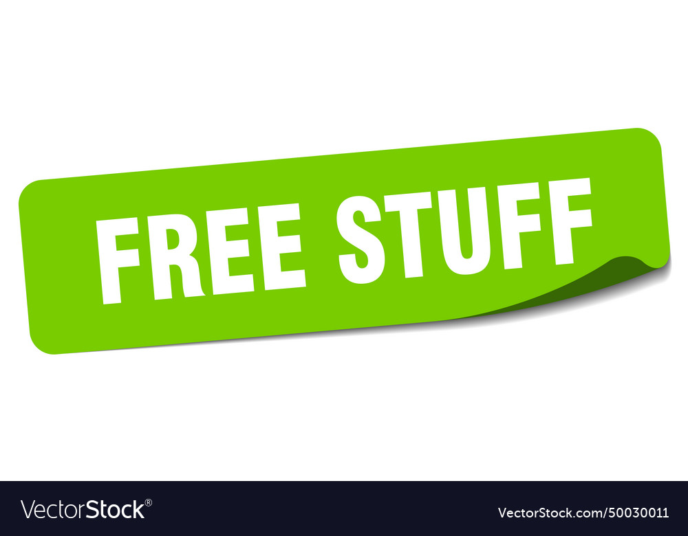 Free stuff sticker free stuff label Royalty Free Vector